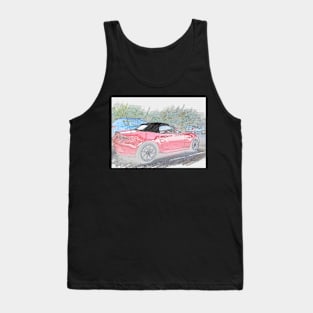 Love red sports car painting Tank Top